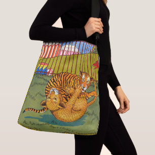worstelen met tijger en luipaard crossbody tas