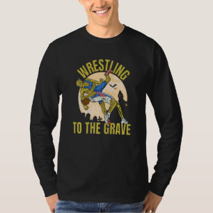 Worstelen Tot Het Graf Zombies Worstelen T-shirt