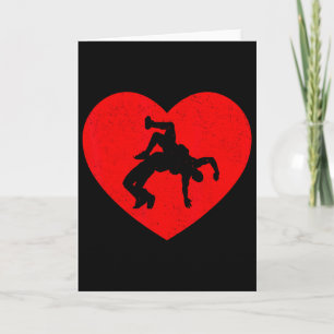 Worstelen Valentijn Hartvormige Worstelaars Kaart
