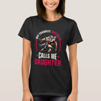 Worstelen Vrouwen Grappig Mijn Favoriete Worstelaa T-shirt