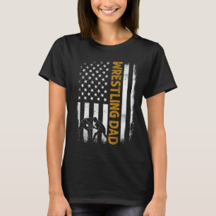 Worstelende vader Amerikaanse vlag 4 juli Vaders D T-shirt