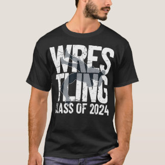 Worstelklasse van 2024 Wrestler Silhouette T-shirt