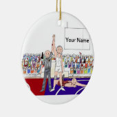 Worsteller - mannelijk keramisch ornament (Rechts)