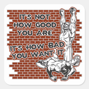 worsteloverwinning vierkante sticker