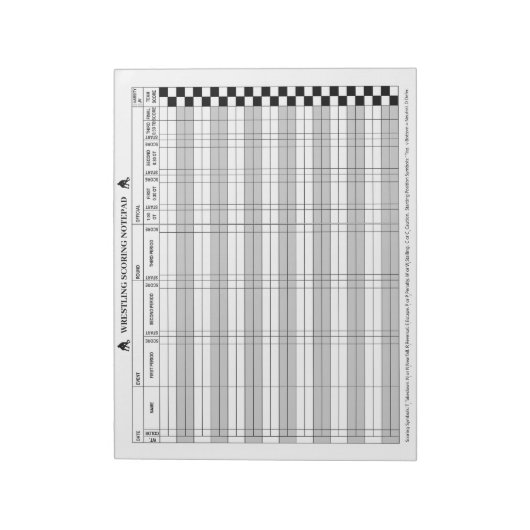 Worstelscore Pads voor Scorekeeping Notitieblok (Gedraaid)