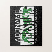 Worstelteam ADD TEXT School Varsity Worstelaar Legpuzzel (Verticaal)