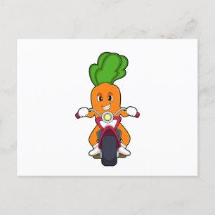 Wortel als Biker met Motor.PNG Briefkaart