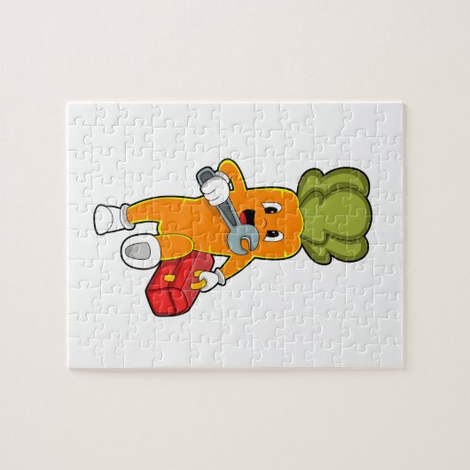 Wortel als Mechanisch met Toolbox Legpuzzel (Horizontaal)