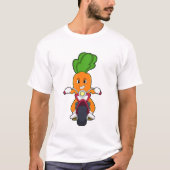 Wortel als motorrijder met motorfiets.PNG T-shirt (Voorkant)