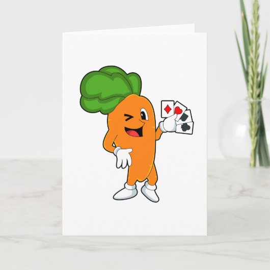 Wortel bij Poker met Pokerkaarten Kaart (Voorkant)