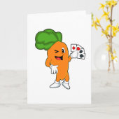 Wortel bij Poker met Pokerkaarten Kaart (Gele Bloem)