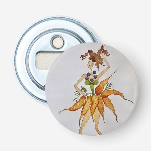 Wortel Button Flesopener (Voorkant)
