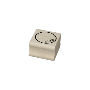 Wortel en cirkel rubberstempel