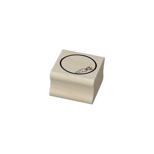 Wortel en cirkel 	rubberstempel (Stempel)