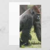 Wortel getopt Gorilla met vlotte armen Bedankkaart (Voorkant / Achterkant)