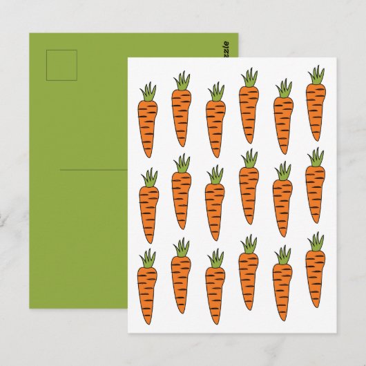 Wortel Groenten Groente Briefkaart (Voorkant / Achterkant)