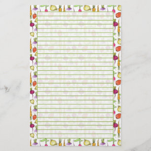 Wortel Groenten Tekening Tuin Lined Briefpapier