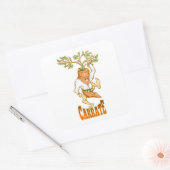 Wortel Karate CARRATE Vierkante Sticker (Envelop)