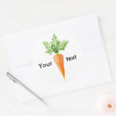 Wortel met bladeren ronde sticker (Envelop)