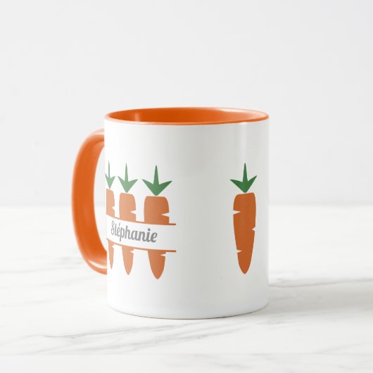 Wortel Monogram Mok (Voorkant links)
