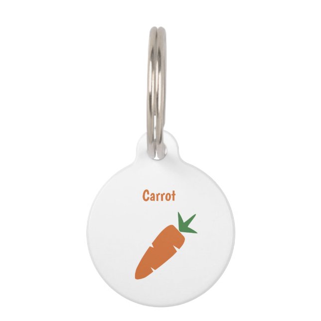 Wortel Pet Tag Huisdierpenning (Voorkant)