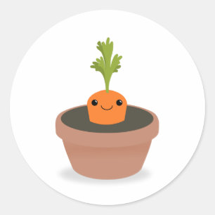 Wortel Ronde Sticker