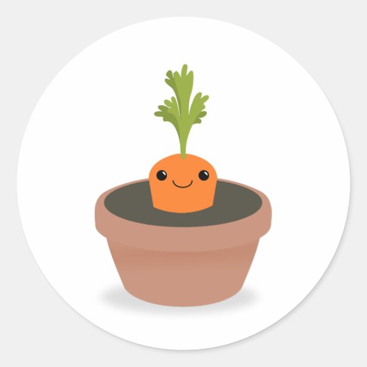 Wortel Ronde Sticker (Voorkant)
