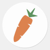 wortel ronde sticker (Voorkant)