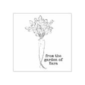 wortel 	rubberstempel (Afrduk)