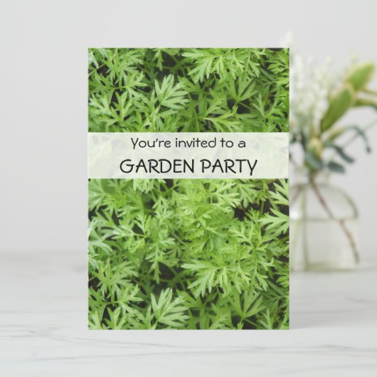 Wortel Topjes Custom Tuin Feest Invites Kaart (Staand voorkant)