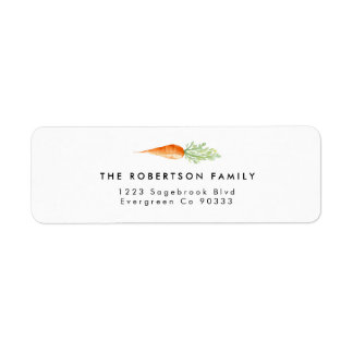 Wortel Waterverf Adreslabel Etiket