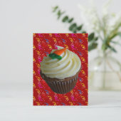 wortelCake Cupcake met Confetti Briefkaart (Staand voorkant)