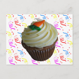 wortelCake Cupcake met Confetti Briefkaart