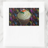 wortelCake Cupcake met Confetti Rechthoekige Sticker (Tas)