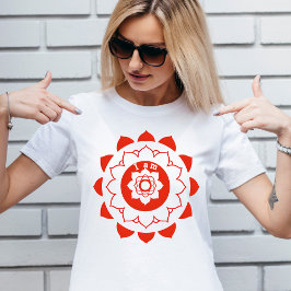 Wortelchakra Muladhara Red Mandala T-shirt