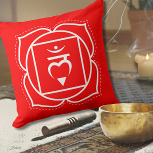 wortelchakra Muladhara rood meditatiekussen Kussen