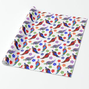 Wortelen en bloemen cadeaupapier