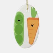 Wortelen en erwten keramisch ornament (Rechts)