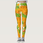 Wortelen en Erwten Leggings (Voorkant)