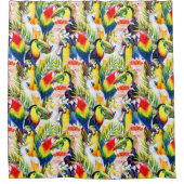 Wortelen en palmbladeren douchegordijn (Voorkant)