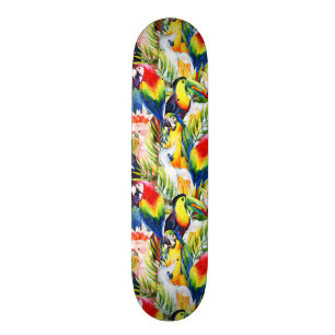 Wortelen en palmbladeren skateboard