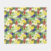 Wortelen en tropische vruchten fleece deken (Voorkant (Horizontaal))