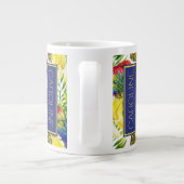 Wortelen en tropische vruchten | Jouw namen toevoe Grote Koffiekop (Achterkant)