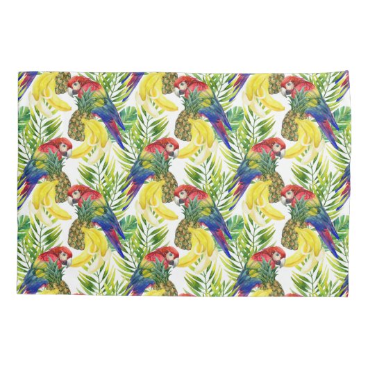 Wortelen en tropische vruchten kussensloop (Achterkant-Links)