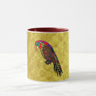 Wortelen in geel rood groen blauw goud mok