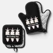 Wortelen Monogram Ovenwant & Pannenlap Set (Voorkant / Achterkant)