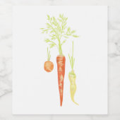 Wortelen Veggies Wijn Etiket (Enkel label)