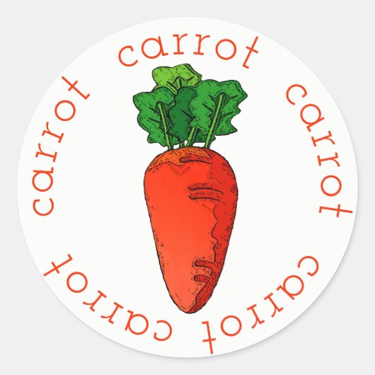 Wortelrondes Ronde Sticker (Voorkant)