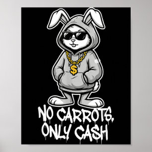 Wortels alleen cash grappige paashaas gangster mem poster