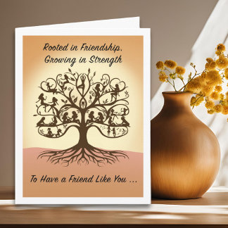 Wortels in vriendschap Zusterschap Waardering Kaart
